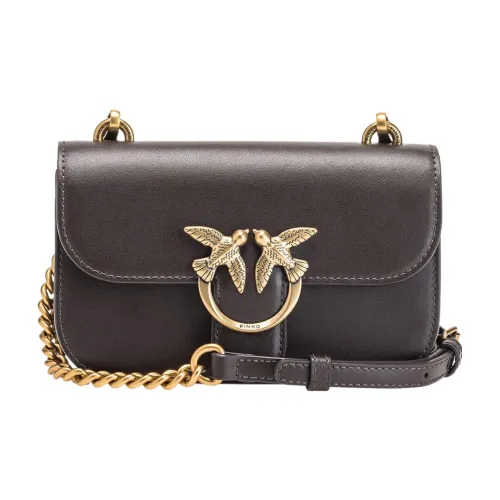 PINKO SIMPLY Корова Кожа Сумка через плечо Мини Женская Темная