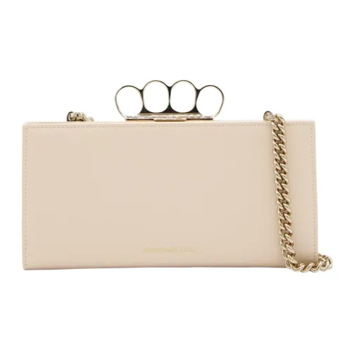 Alexander McQueen Клатч из коровьей кожи сумка через плечо сумка на плечо женская светлый умбра