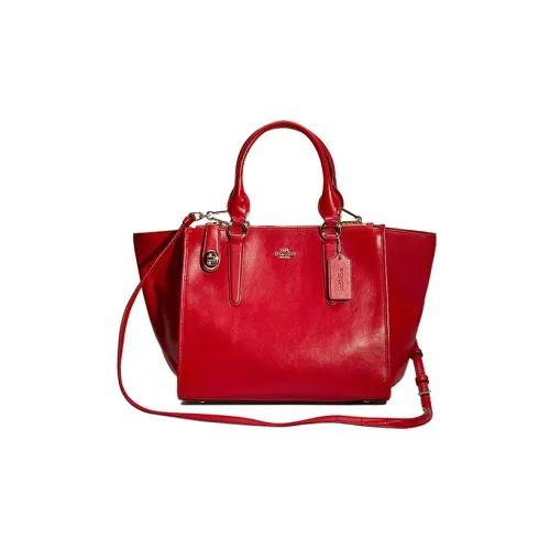 COACH Crosby Кожа Сумка через плечо Сумка Большая Женская Красная