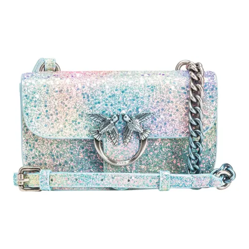 PINKO Блестящий Розовый Ткань Сумка через плечо Мини Женская Разноцветный Зеленый