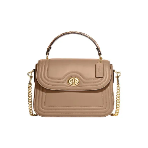 COACH Marlie Напп-кожа с принтом "Змеиный" тисненая кожа сумка через плечо сумка на плечо средний размер женский