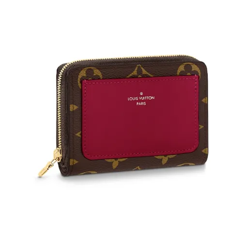 LOUIS VUITTON Холст Монетница Женская Коричневый Бордовый