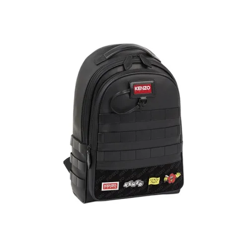 KENZO Рюкзак из коровьей кожи унисекс черный