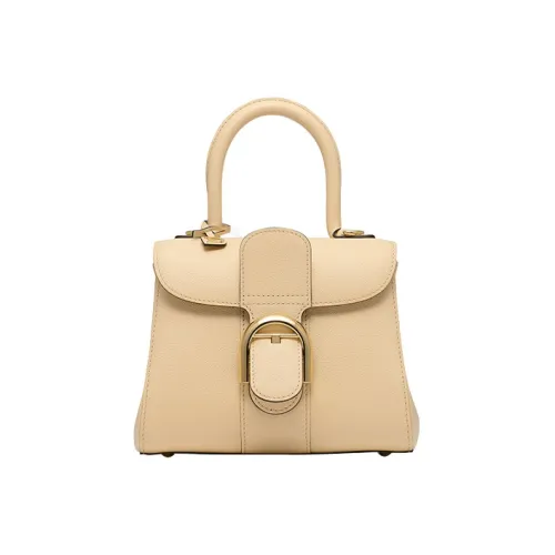 Delvau Brillant с рельефной телячьей кожей сумка через плечо мини женская светло-коричневый