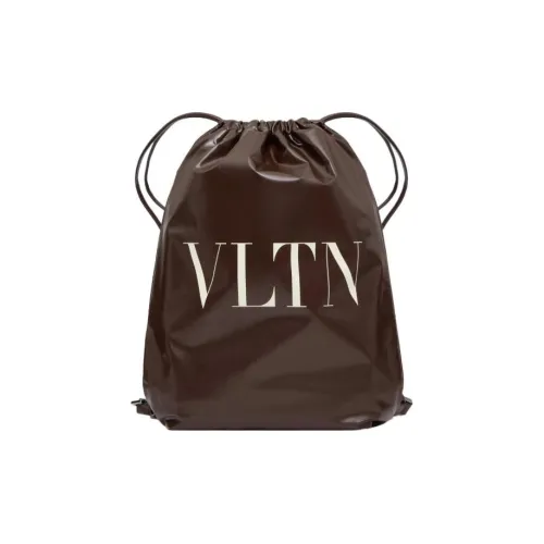 Valentino VLTN Телячья кожа Рюкзак Стандартный Мужской Коричневый