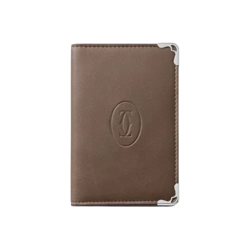 Cartier Must De Cartier Кожа Держатель для карт Мужской Тауповый