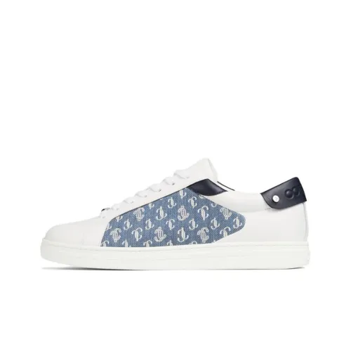 Jimmy Choo Rome Low Топ Стильные Скейтбординги Женские Белый Синий Черный