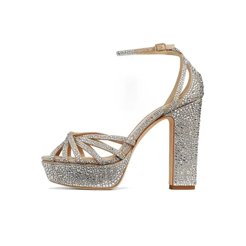 Jimmy Choo Isra one Ремень Сандалии 12cm Женские Серебряные