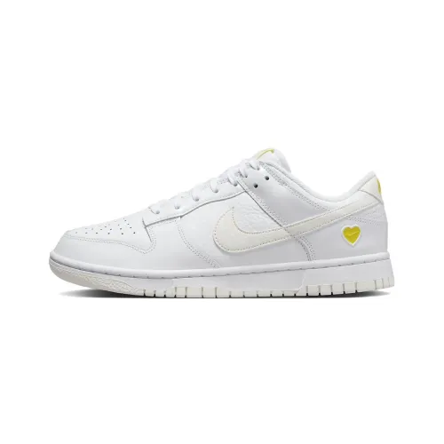 nike Dunk Low Топ Кроссовки для скейтбординга Женские Белые Желтые