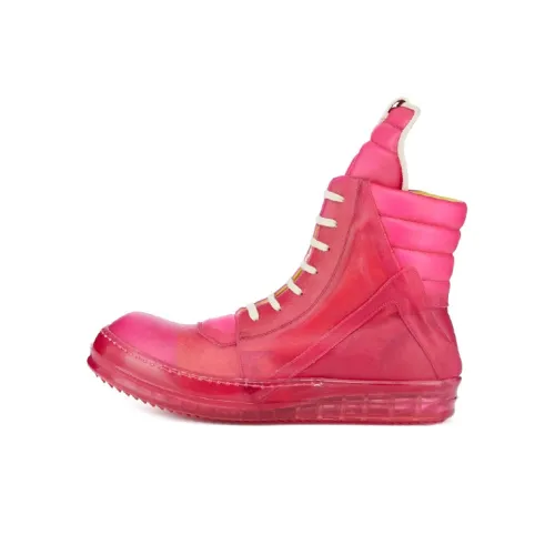 RICK OWENS совместный бренд RO Geobasket Высокий Топ Стильный Скейтбординг Женские Розовый