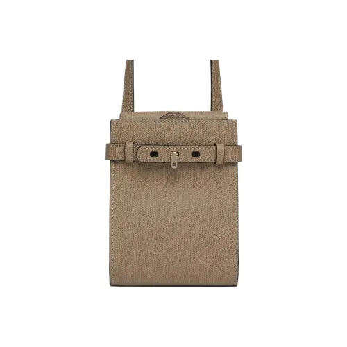 Valextra Millepunte Телячья кожа Сумка через плечо Женская Коричневый Серый