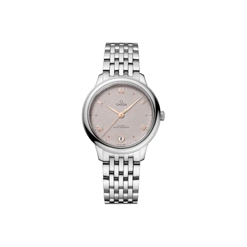 Омега Автоматический механический механизм Женские часы Elegant Saucer Series 34мм*10,1мм Серый