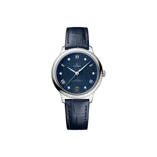 OMEGA Автоматический Механический Movement Женские Часы Elegant Saucer Series 34 мм Синие