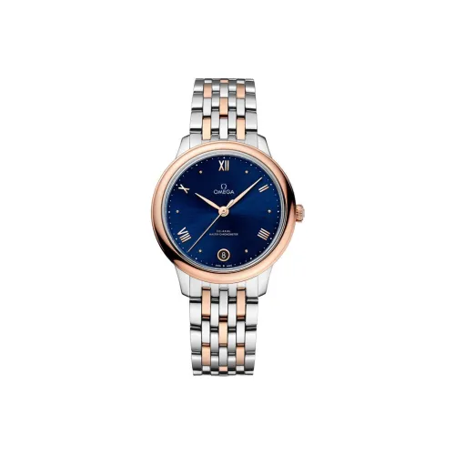 OMEGA Автоматический Механический Movement Женские Часы Elegant Saucer Series 34 мм Синие