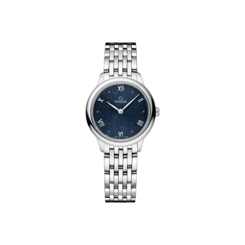 OMEGA Quartz Механизм Женские Часы Elegant Saucer Series 27,5мм*6,3мм Синий