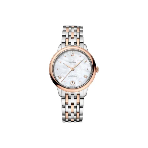 OMEGA Автоматический Механический Movement Женские Часы Elegant Saucer Series 34mm*10,1mm Белый