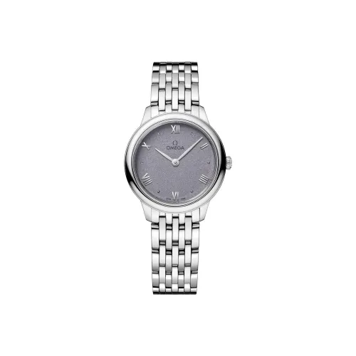 OMEGA Quartz Механизм Женские Часы Elegant Saucer Series 27,5мм*6,3мм Серый
