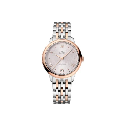 OMEGA Автоматический Механический Movement Женские Часы Elegant Saucer Series 34 мм Серебряные