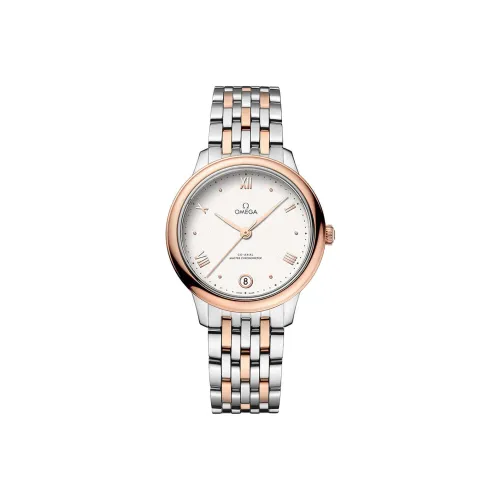 OMEGA Автоматический Механический Movement Женские Часы Elegant Saucer Series 34 мм Бежевые