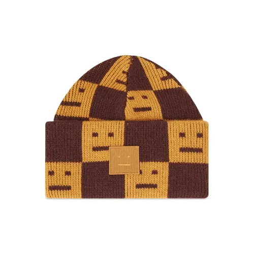 Acne Studios Шапки-бини Мужской Коричневый Желтый