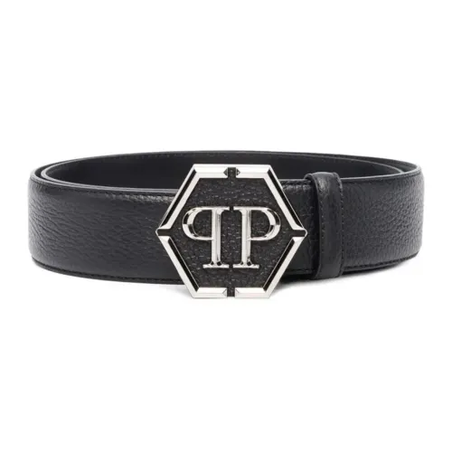 PHILIPP PLEIN Ремни из коровьей кожи, черные, мужские