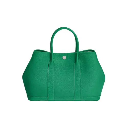 HERMES Garden Party Negonda Телячья кожа Садовая сумка Женская 6W Menthe Мятно-зеленый