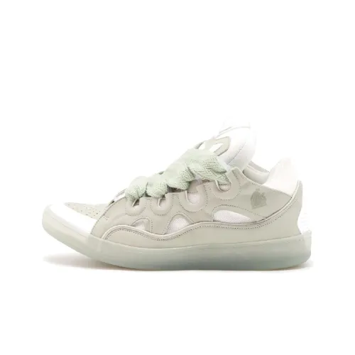 Lanvin Curb Low Топ Стильные Скейтбординги Мужской Серый Зеленый