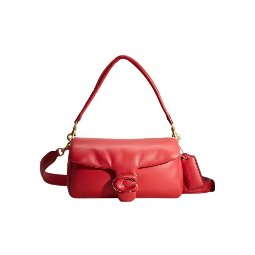 COACH Pillow Кожа Сумка Сумка через плечо Женская Красная