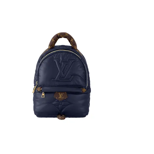 LOUIS VUITTON Palm Springs Полиамид Покрытый холст Рюкзак Мини Женский Синий