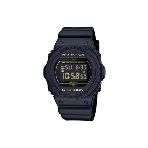 CASIO SQUAD Series Кварцевый механизм Смольный ремешок Часы Мужские Черный циферблат DW 5700BBM 1