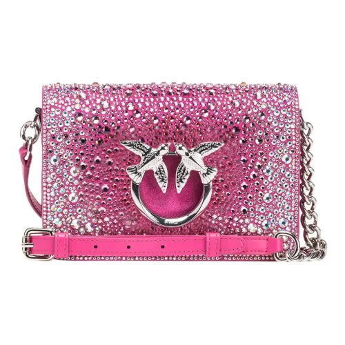 PINKO Сглаживание Кожа Сумка через плечо Мини Женская Розовый Фиолетовый