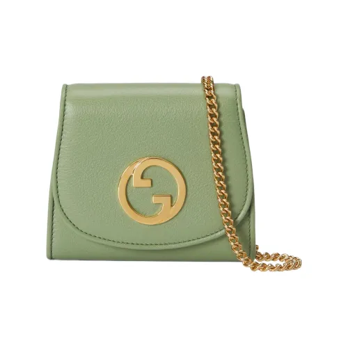 GUCCI Blondie Кожа Сумка через плечо Кошелек Средний Женский Зеленый