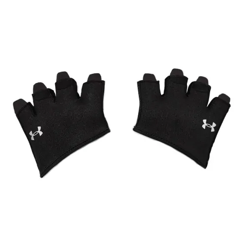 Under Armour Ткани вязаные Цветочный, Кожа, Фланель Спортивные перчатки Черные Женские