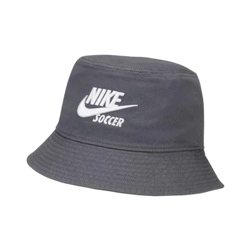 NIKE Cotton Bucket Hats Серый Унисекс