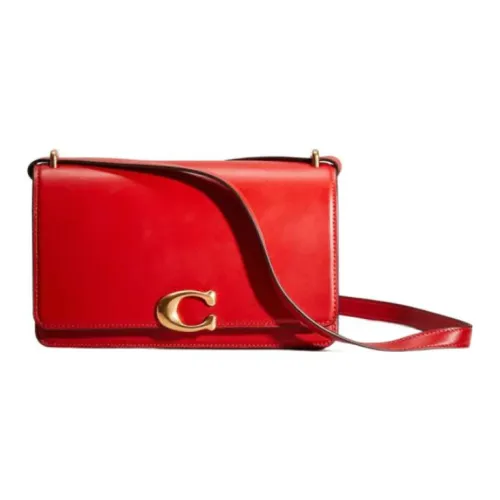 COACH Bandit Телячья кожа Сумка через плечо Сумка на плечо Средняя Женская Красная