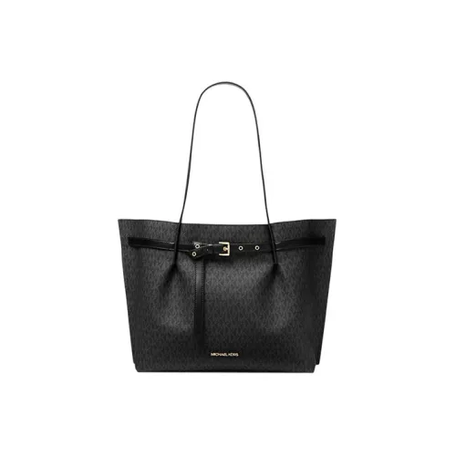 MICHAEL KORS Эмилия Покрытый холст Тоут Сумка Сумка для покупок Сумка на плечо Сумка Большая Женская Черная