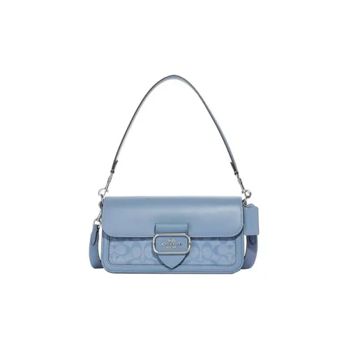 COACH Morgan Коровья кожа с текстилем сумка на плечо сумка через плечо женская светло-синий