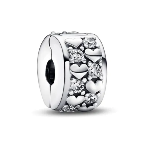 Pandora MOMENTS Стерлинговое серебро 925 пробы с синтетическим кубическим цирконием, ювелирные аксессуары, серебряный, женские