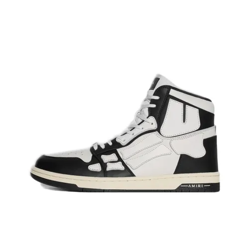 AMIRI Skel Топ Hi High Топ Стильные Скейтбординги Женские Белый Черный