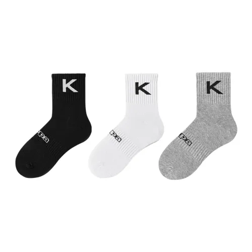 KAPPA 3 шт Черный+Белый+Серый Унисекс MID Носки до икры