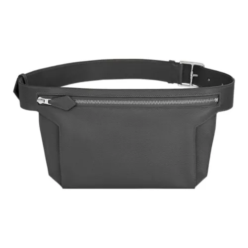 HERMES Ultrapla Коровья кожа Togo Бананка Мужской Y7 BLEU Orage Hurricane Синий