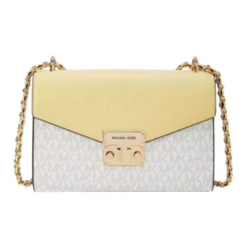 MICHAEL KORS Розовый Искусственная кожа Конверт Сумка через плечо Средняя Женская Белая Кремовая Желтая