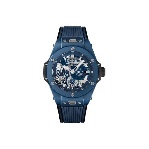 HUBLOT Big Bang Автоматический Механический Часы Мужские Циферблат 45 мм Синий Керамика Часы Кейс Резиновый Ремешок