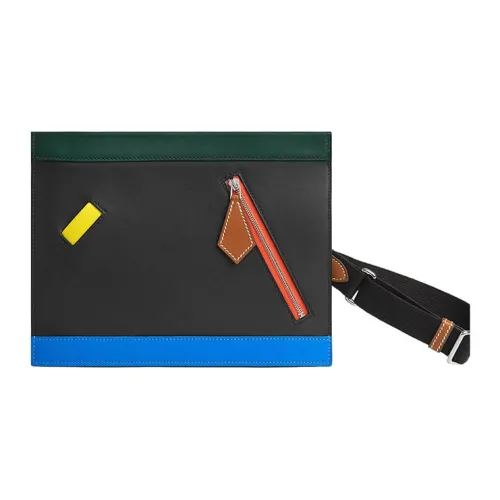 HERMES Colormatic Swift Кожа с BARENIA Телячья кожа Клатч Сумка через плечо Мужской Многоцветный