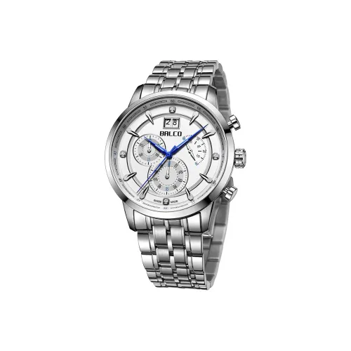 BALCO Кварцевый механизм Мужские часы Запястье Часы 36 мм 40 мм Белый циферблат Ремешок из нержавеющей стали 1010SQ3556