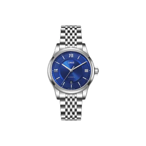 Oris Culture Collection Автоматический Механический Механизм Мужские Часы Часы 42 мм Синий Циферблат Стальной Корпус Часов Стальной Ремешок
