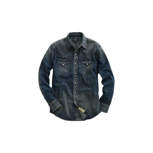 Double RL Blue Men's Shirts  
Двойной RL Синий Мужской Рубашки