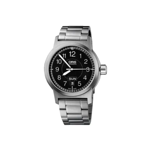 Oris Автоматический Механический Механизм Мужские Часы Часы 42 мм Черный Циферблат Корпус из Нержавеющей Стали Ремешок из Нержавеющей Стали