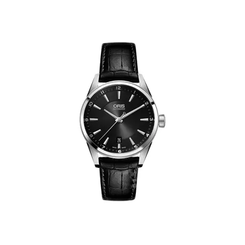 Oris Механический механизм Мужские часы Часы 39 мм Черный циферблат 733,7713.4034S