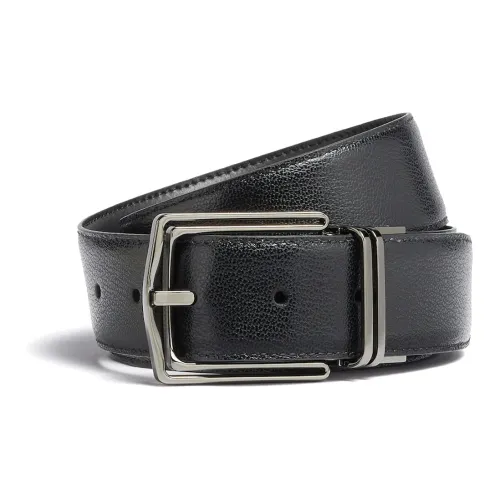 Ermenegildo Zegna Ремни из коровьей кожи, черные, мужские